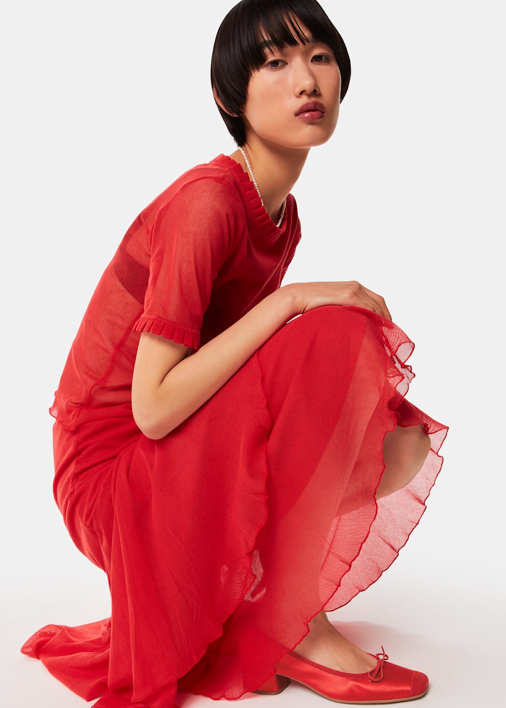 Women's Red Block Heel Slip On Pumps | Whistles UK | Women's Red Block Heel Slip On Pumps | Whistles UK |