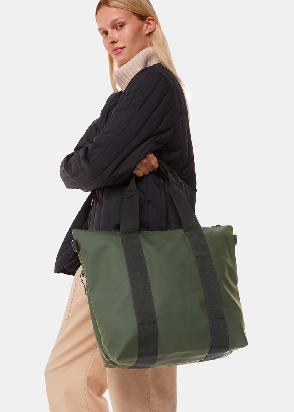 Dark green tote bag sales