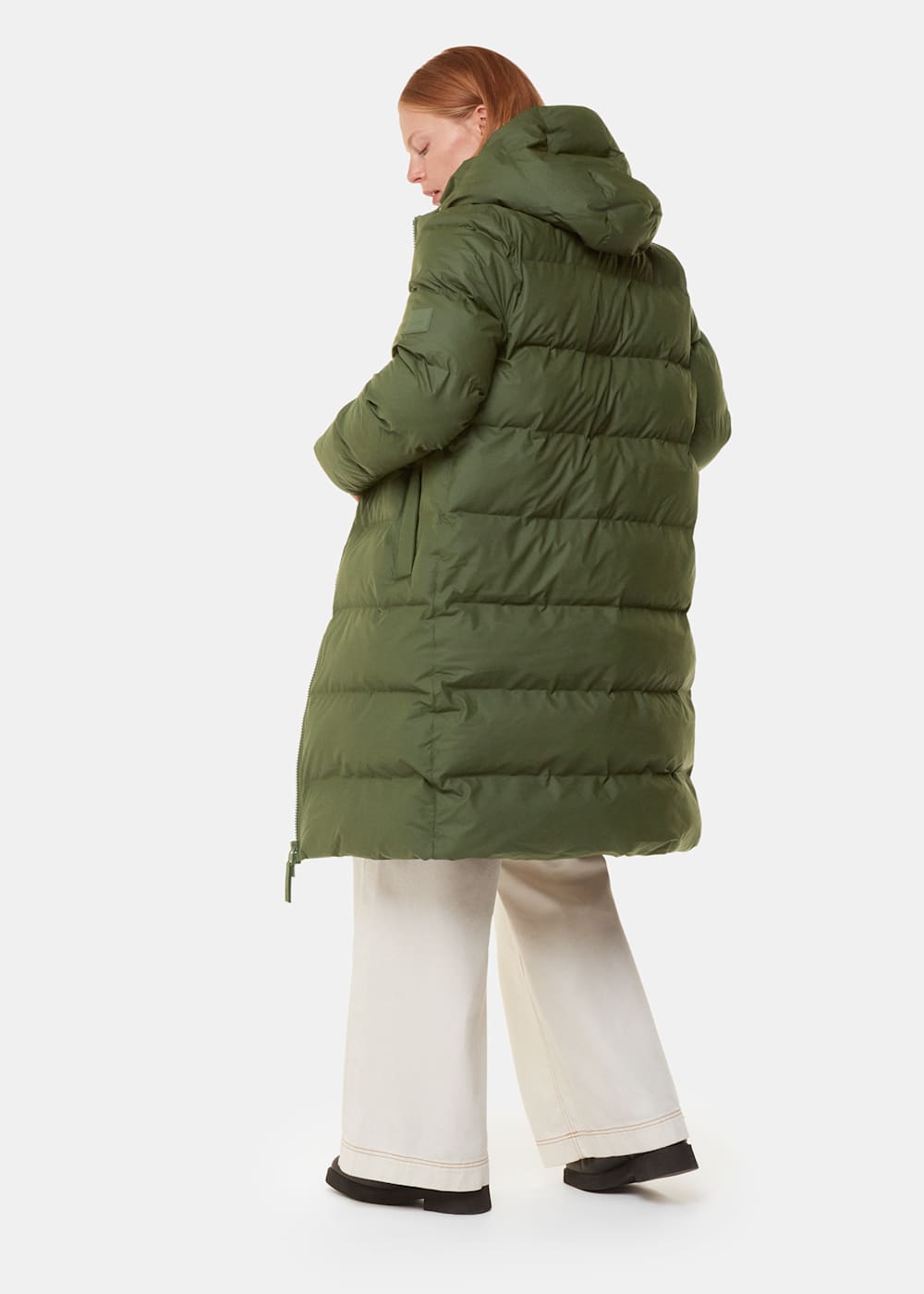 Dark Green Rains Alta Longer Puffer WHISTLES Whistles UK