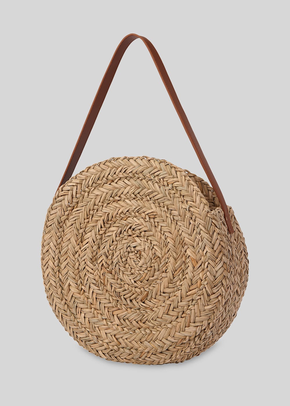 Neutral Etty Large Circular Straw Bag WHISTLES Whistles UK