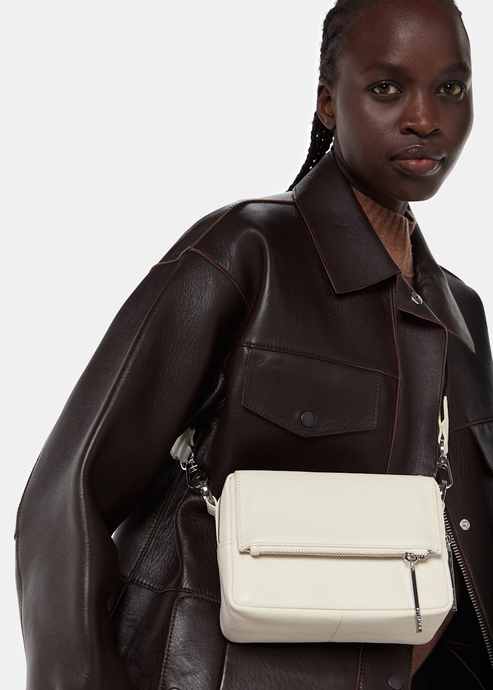 Crossbody purse white clearance