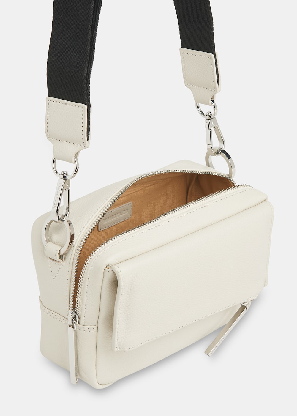 White leather crossbody hotsell
