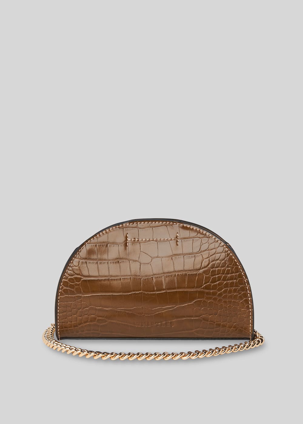Brown Miri Small Half Moon Croc Bag WHISTLES Whistles US