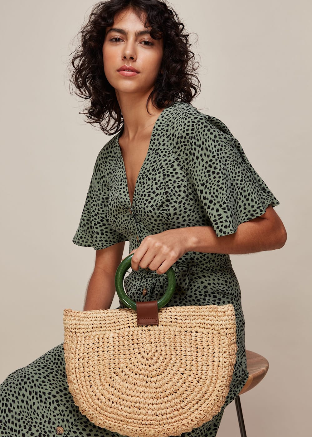 Whistles straw bag hotsell