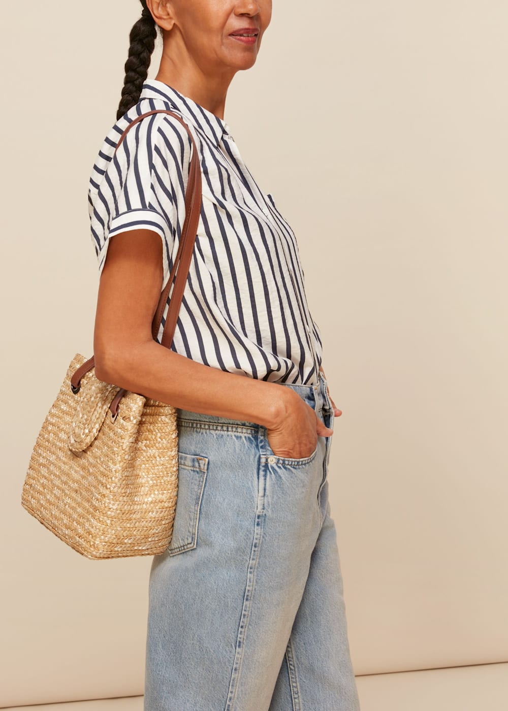 Whistles straw clutch shop
