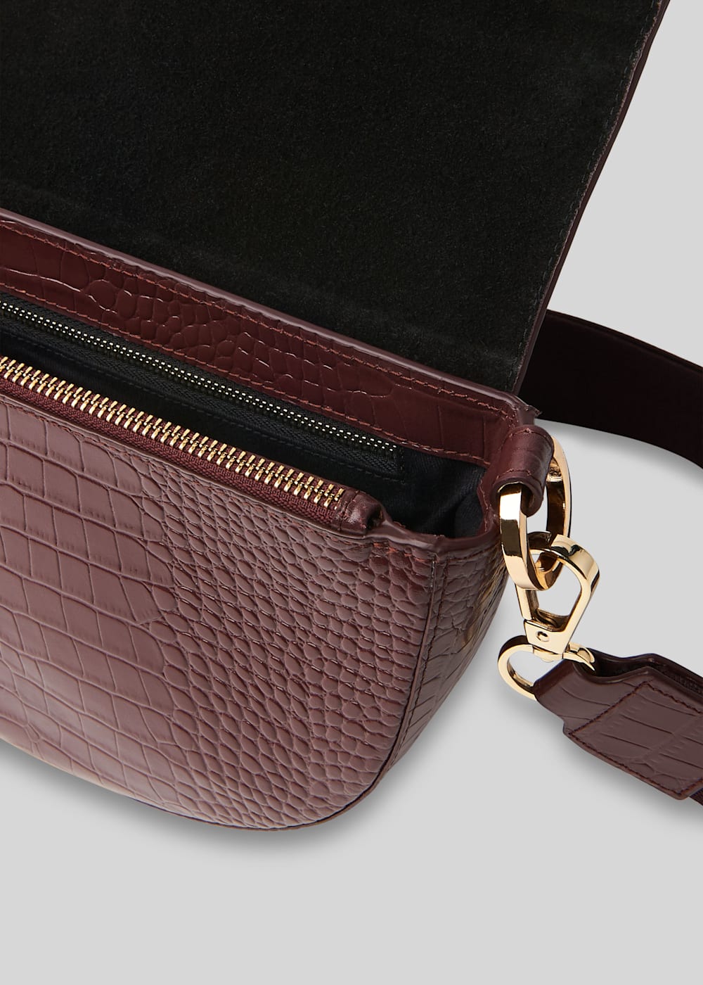 Plum Monty Half Moon Croc Bag WHISTLES Whistles US