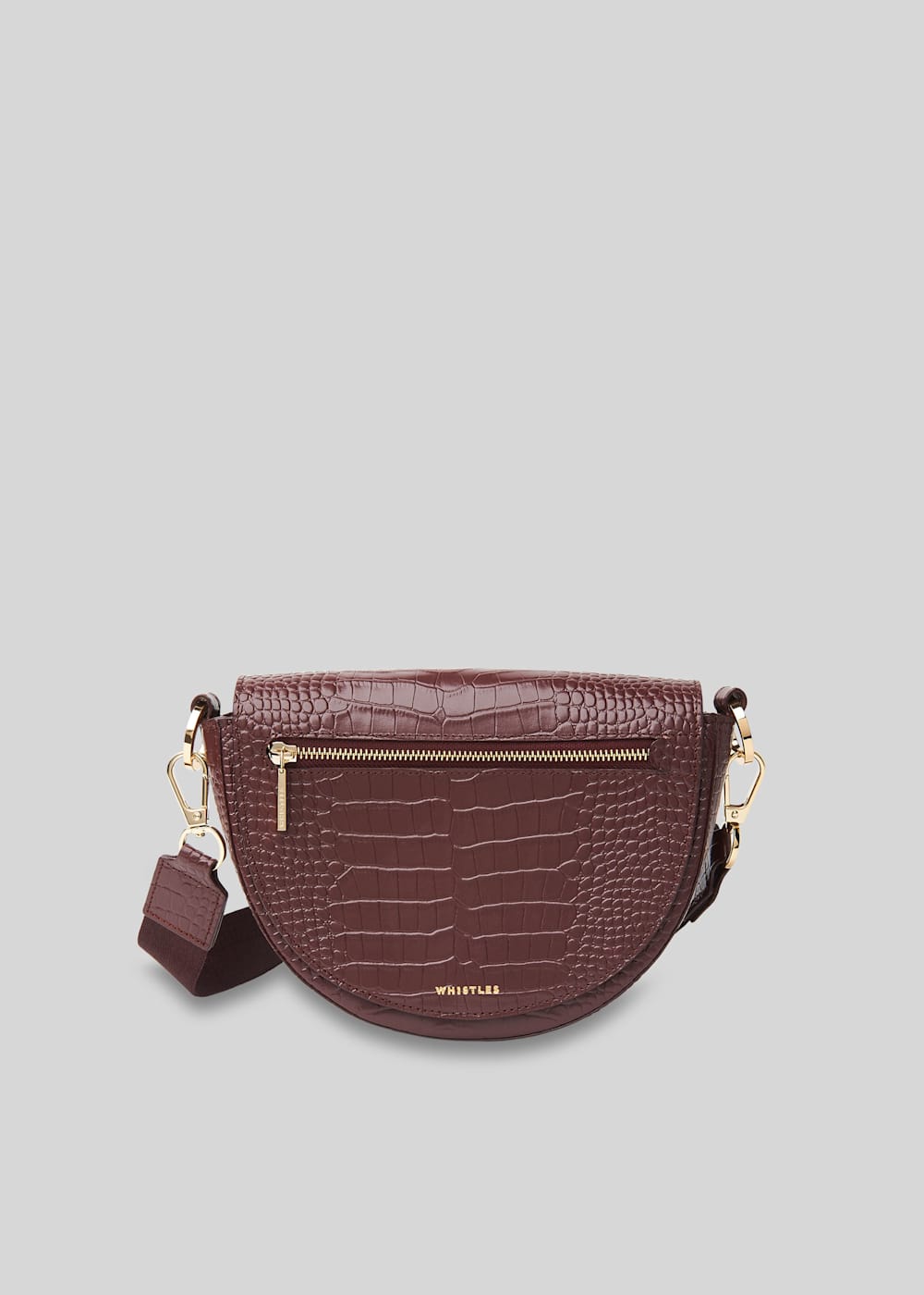 Plum Monty Half Moon Croc Bag WHISTLES Whistles US