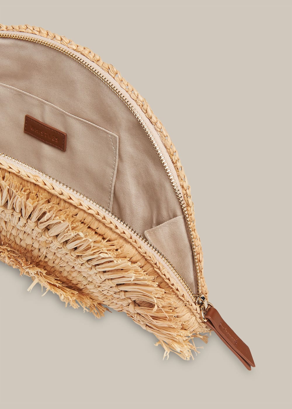 Whistles straw clutch shop
