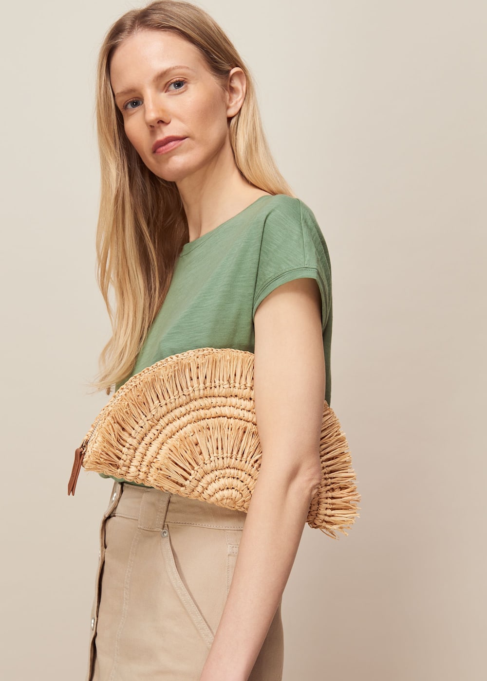 Whistles straw clutch hotsell