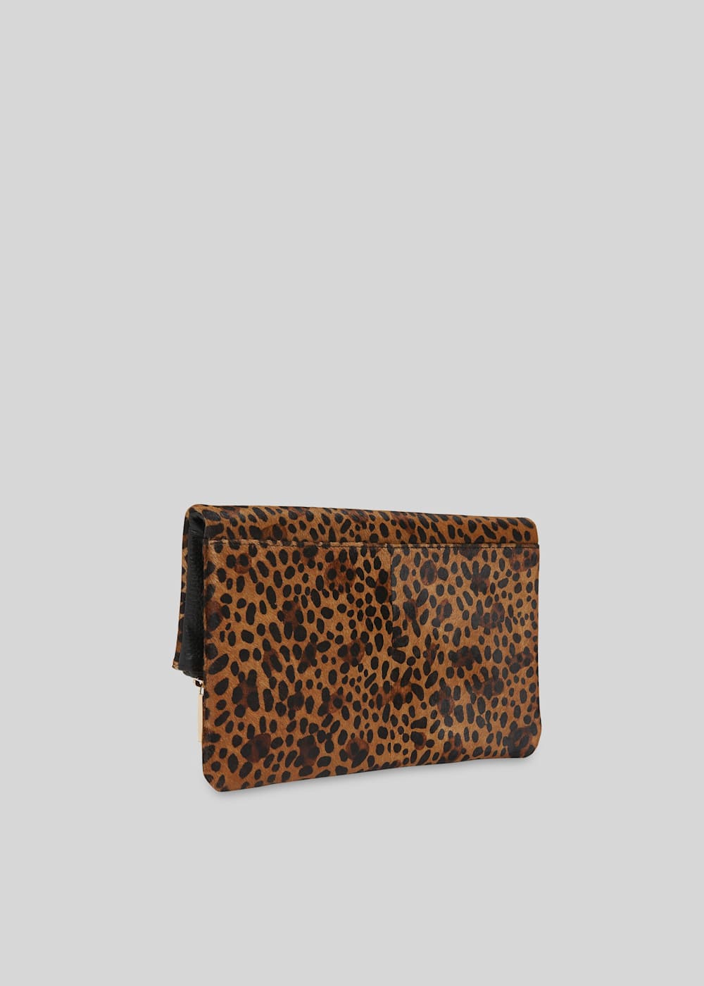 Leopard print foldover clutch top