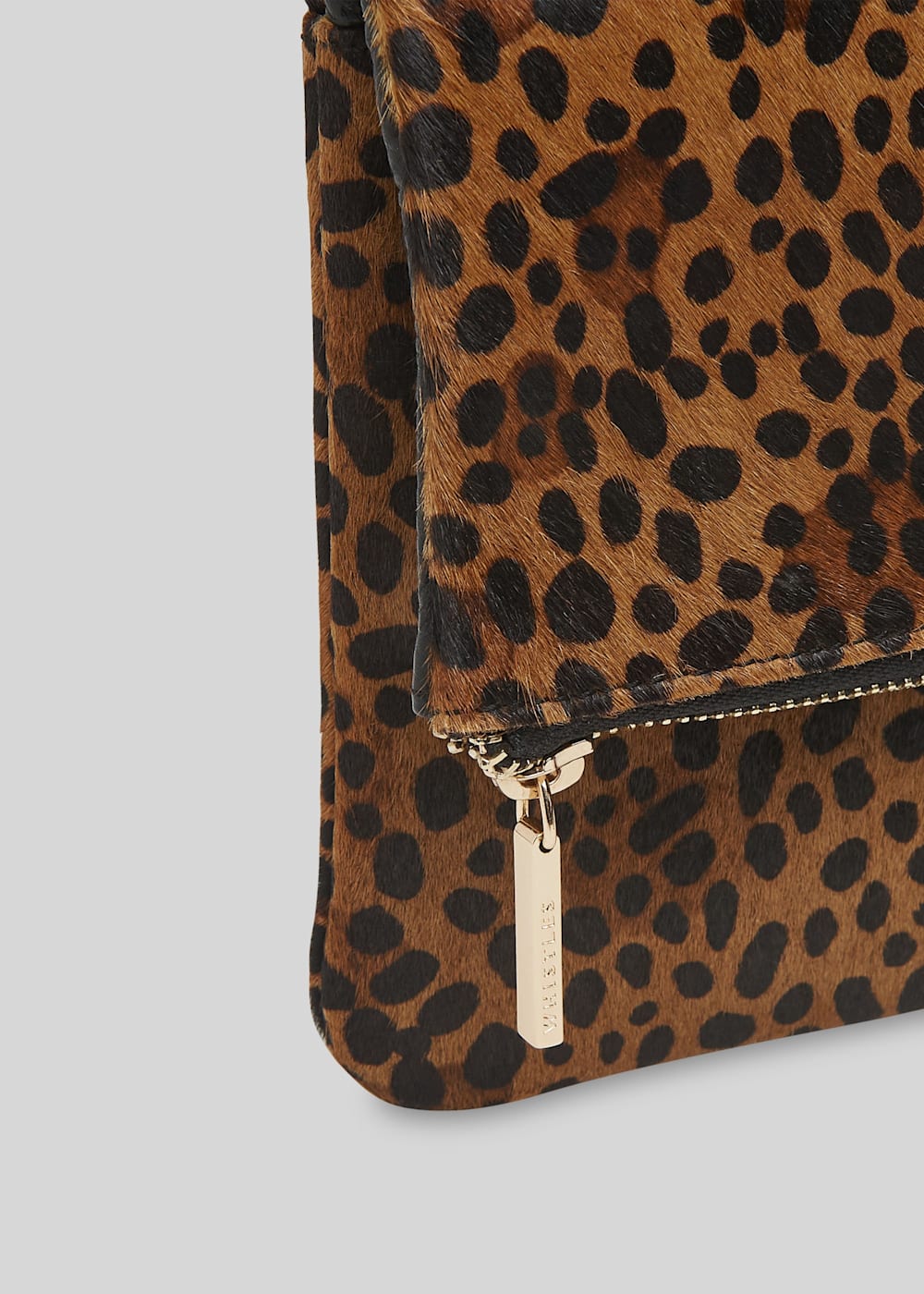 Leopard Print Chapel Foldover Clutch WHISTLES Whistles UK