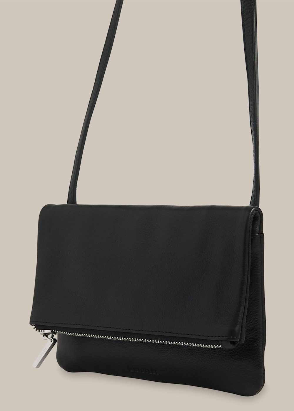 Black Issy Mini Foldover Bag WHISTLES Whistles UK