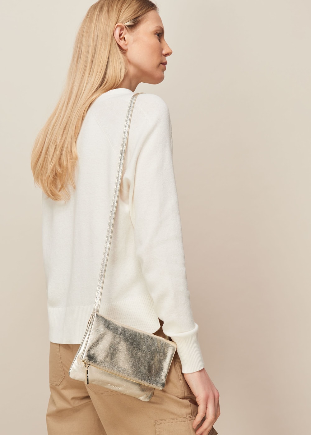 Whistles gold clutch 2025