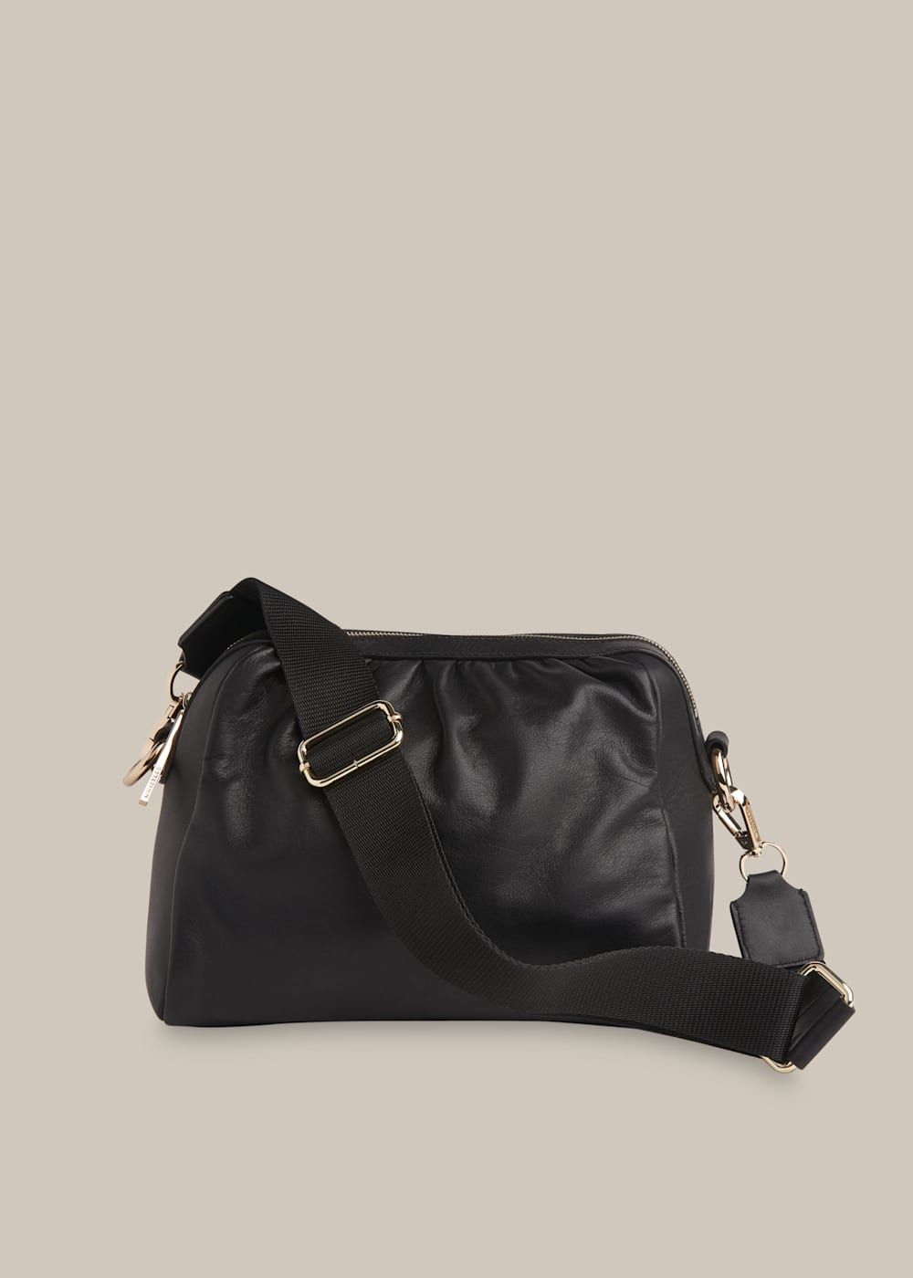Black Leonie Gathered Shoulder Bag WHISTLES Whistles US
