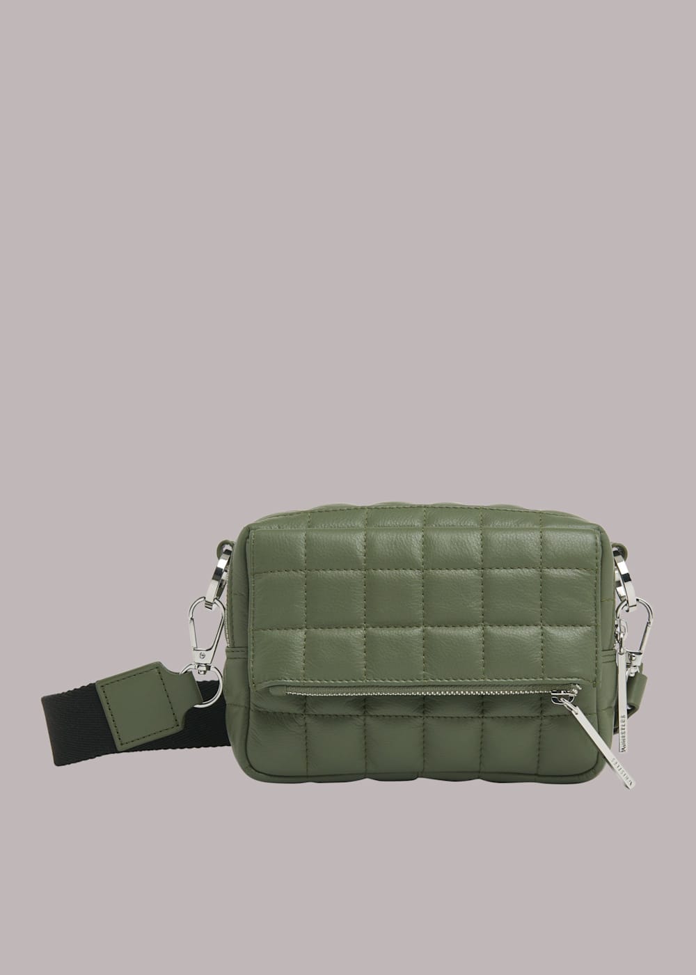 Khaki Quilted Bibi Crossbody Bag WHISTLES Whistles UK