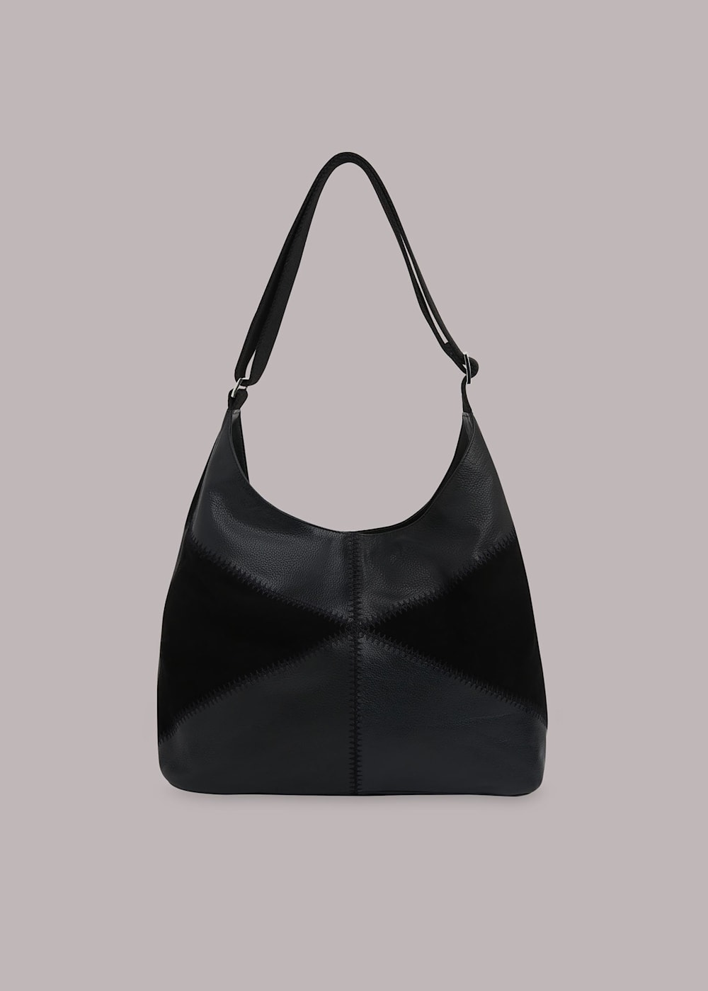 Leather patchwork shoulder bag top
