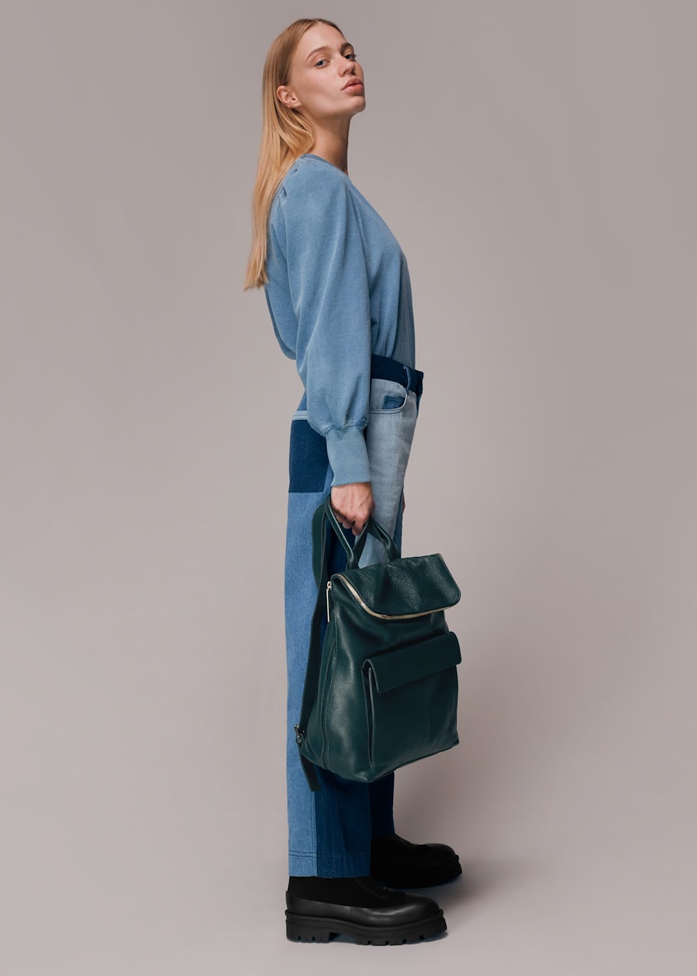 Dark Green Verity Backpack WHISTLES Whistles UK