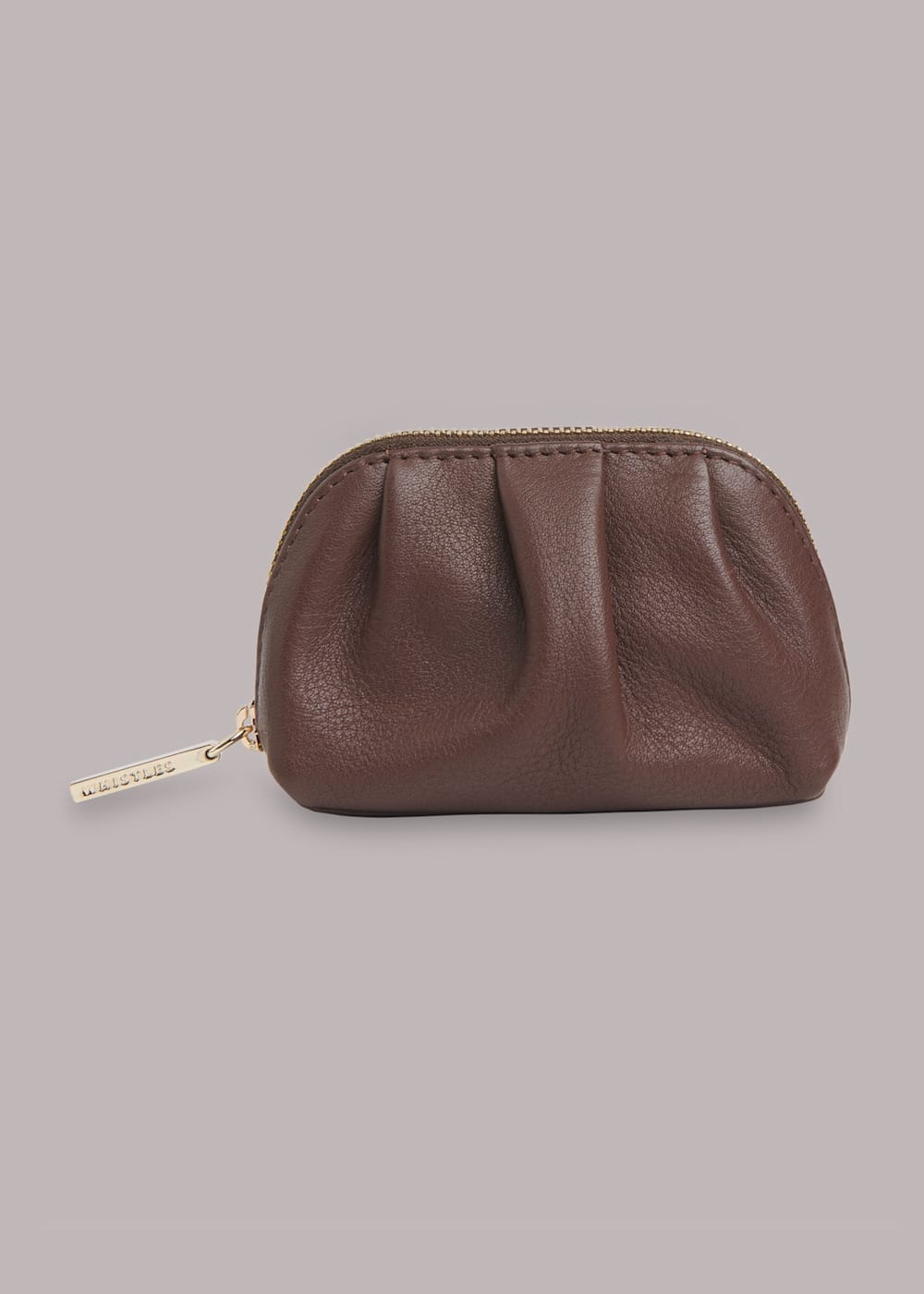 Burgundy Austen Pleated Coin Purse WHISTLES Whistles UK
