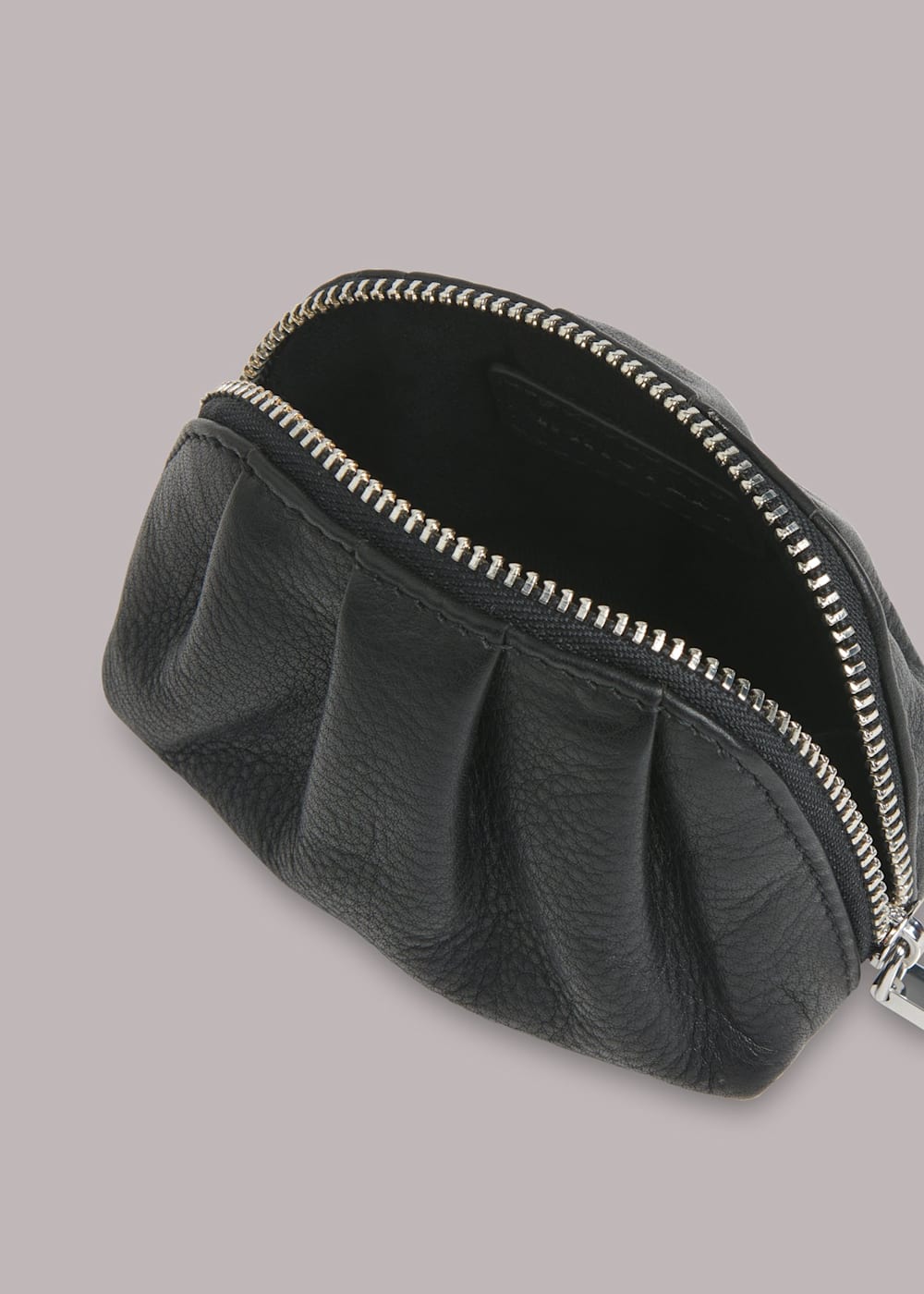 Black Austen Pleated Coin Purse WHISTLES Whistles UK