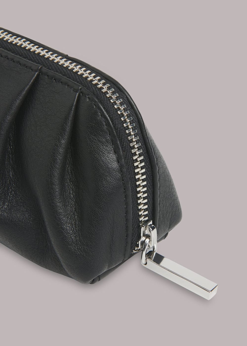Black Austen Pleated Coin Purse WHISTLES Whistles UK