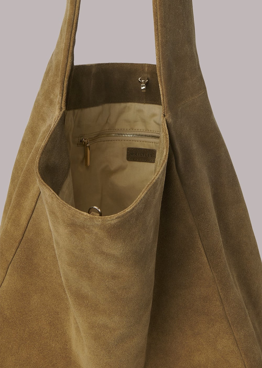 Olive Laine Oversized Suede Hobo WHISTLES Whistles UK