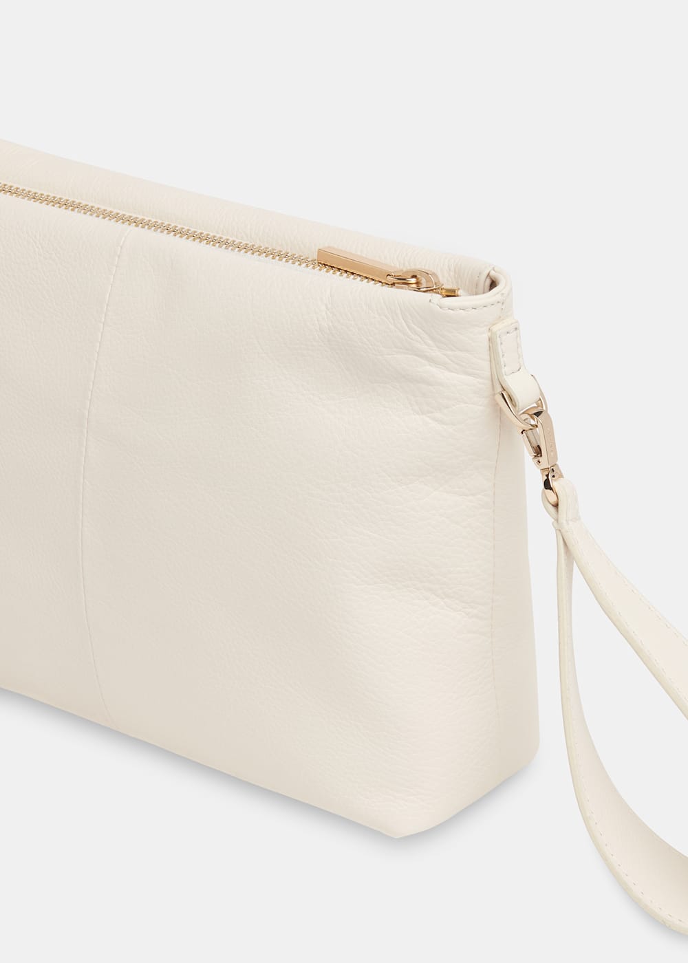 Ivory leather clutch bag cheap