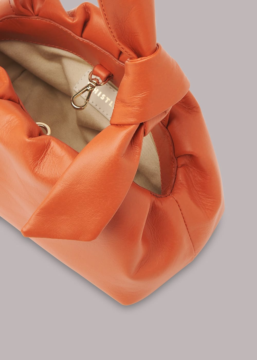 Orange ruched bag outlet
