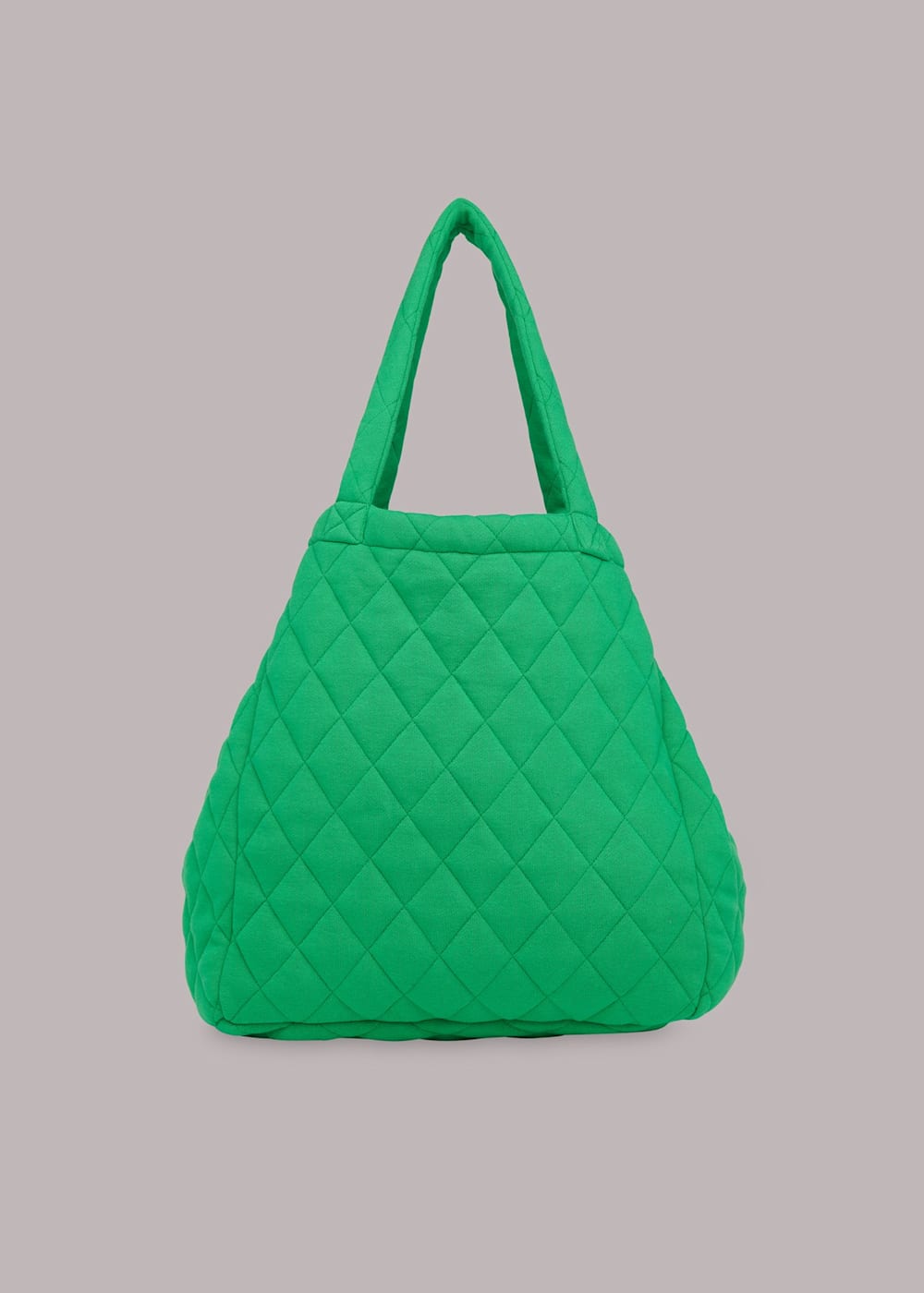 Green Lyle Quilted Tote Bag WHISTLES Whistles UK