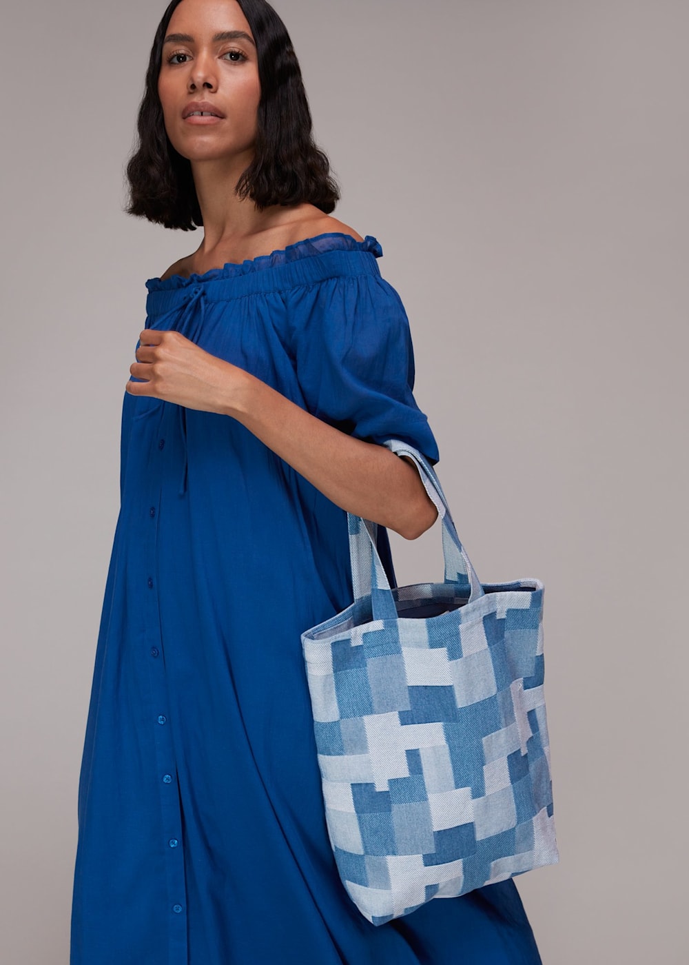 Denim Nyra Patchwork Denim Tote Bag | WHISTLES | Whistles UK | Denim Nyra Patchwork Denim Tote Bag | WHISTLES | Whistles UK |
