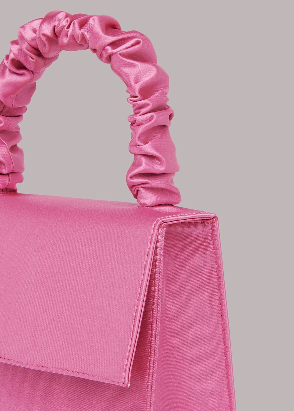 Pink Payton Satin Top Handle Bag