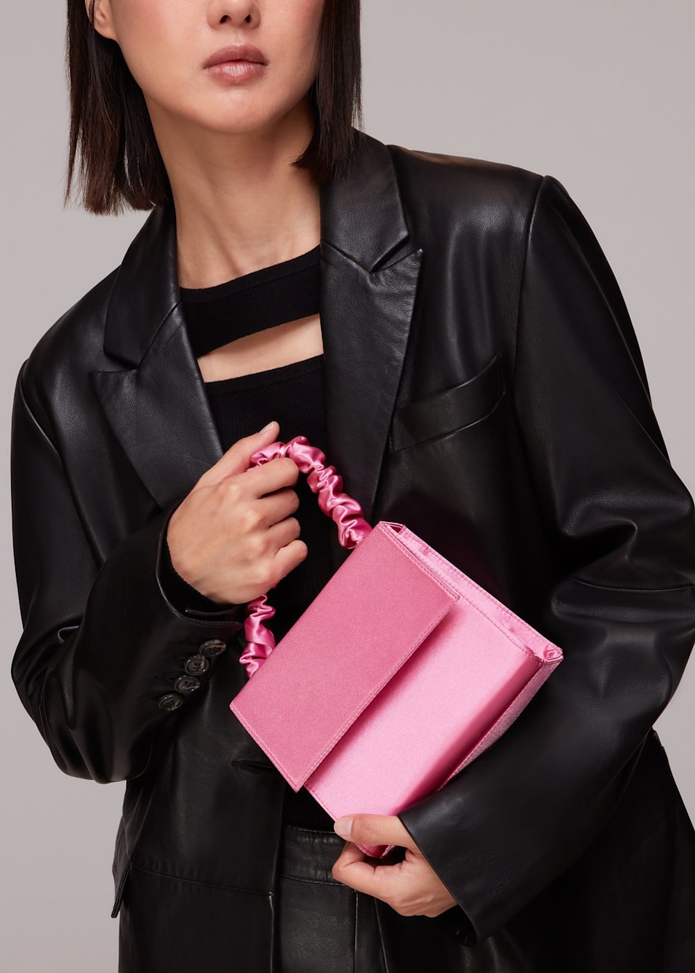 Pink handle bag new arrivals