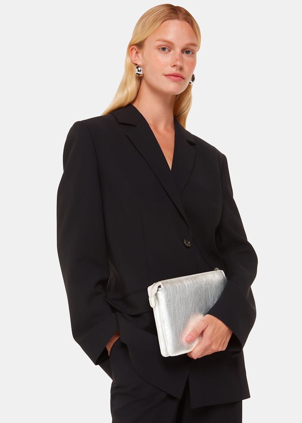 Whistles white clutch bag hot sale