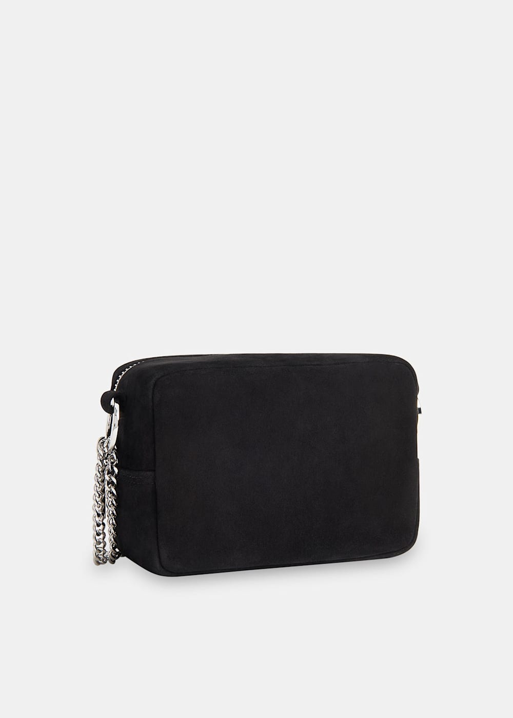Small black suede bag top