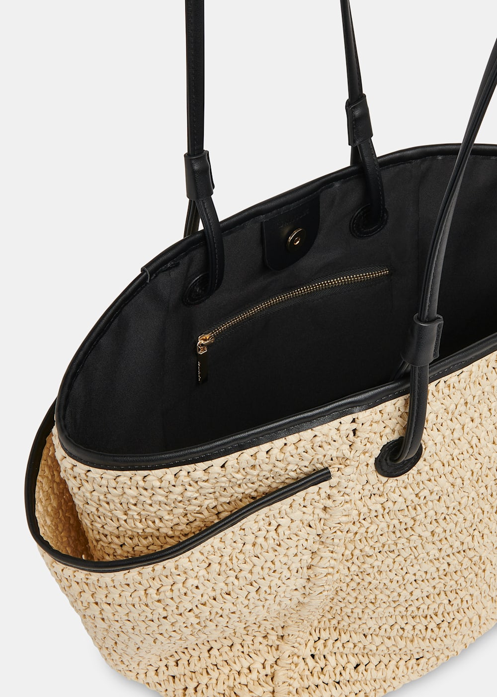 Neutral Zoelle Straw Tote Bag WHISTLES Whistles UK