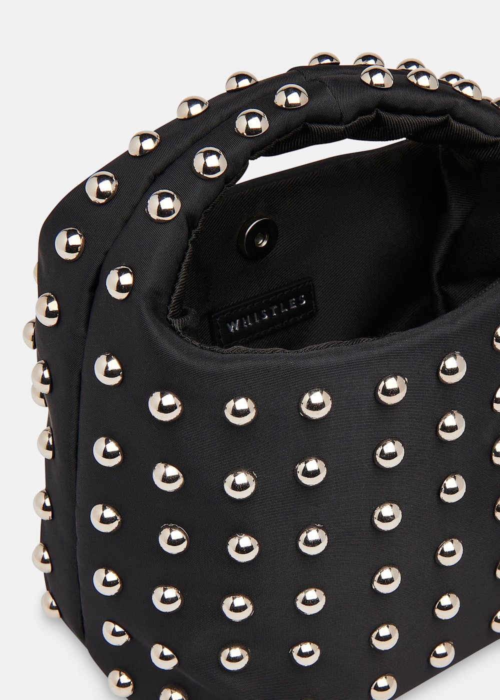 Small black studded bag clearance