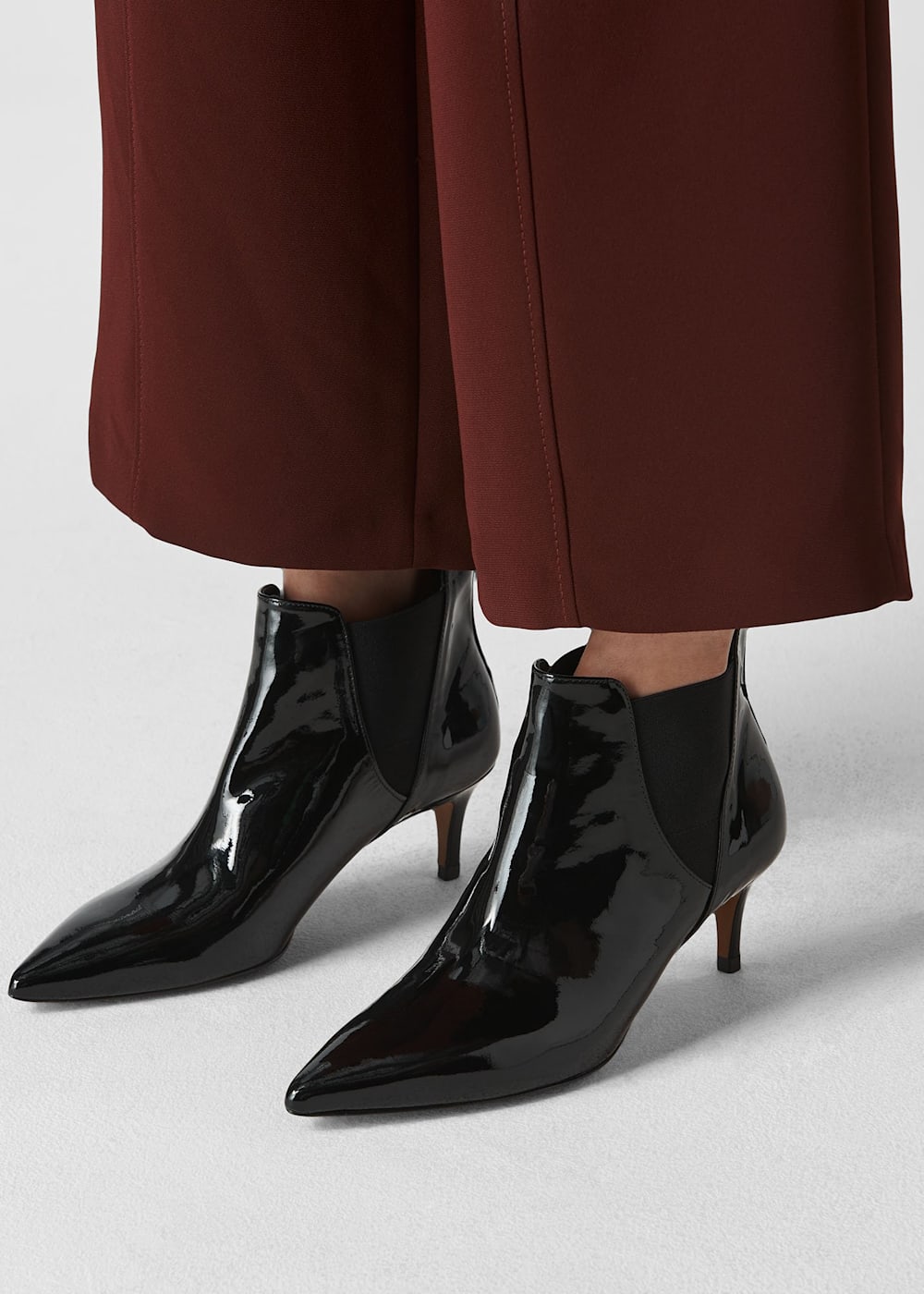 Orley Patent Kitten Heel Boot