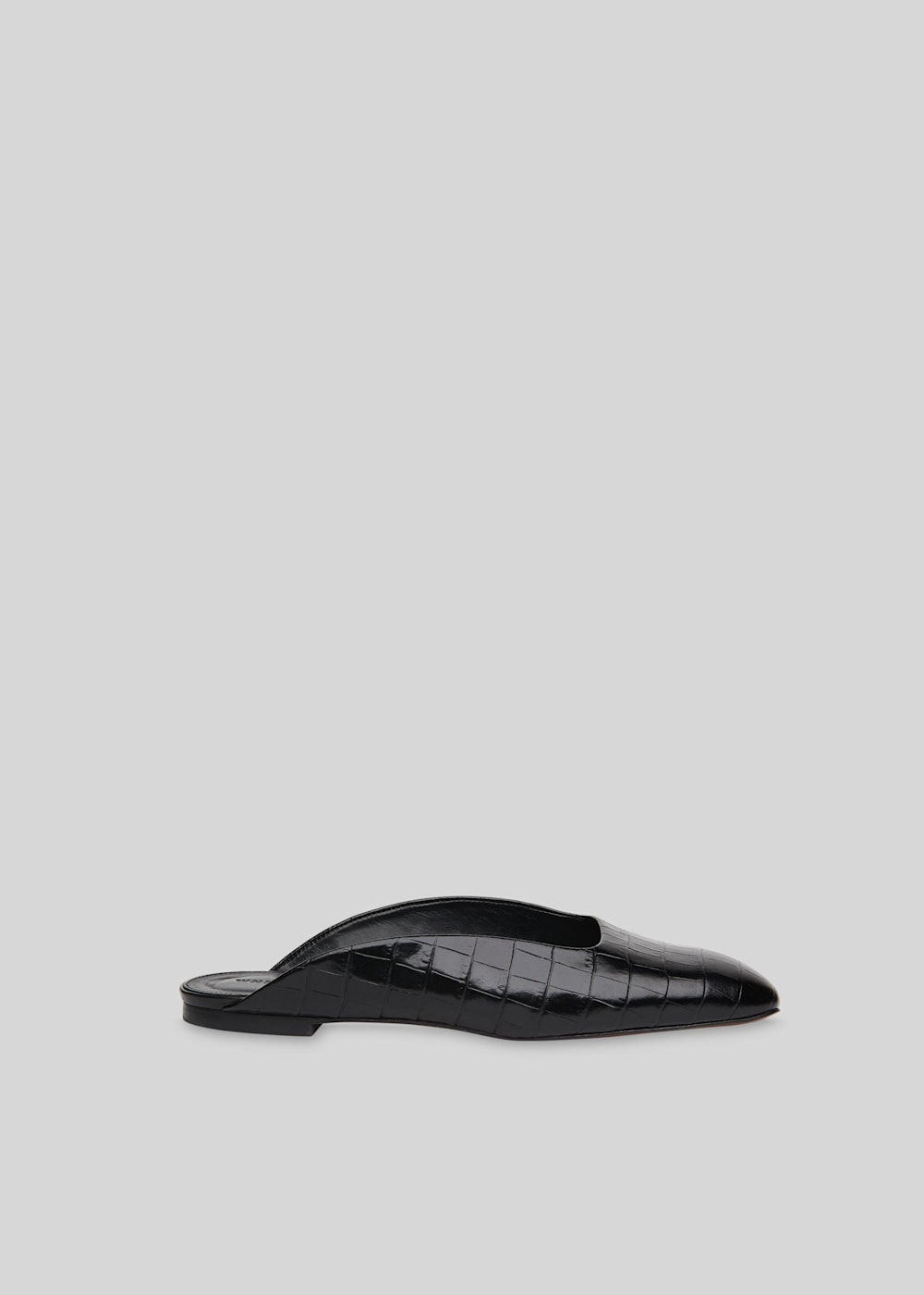Black Netley Croc Slip On Mule WHISTLES Whistles UK