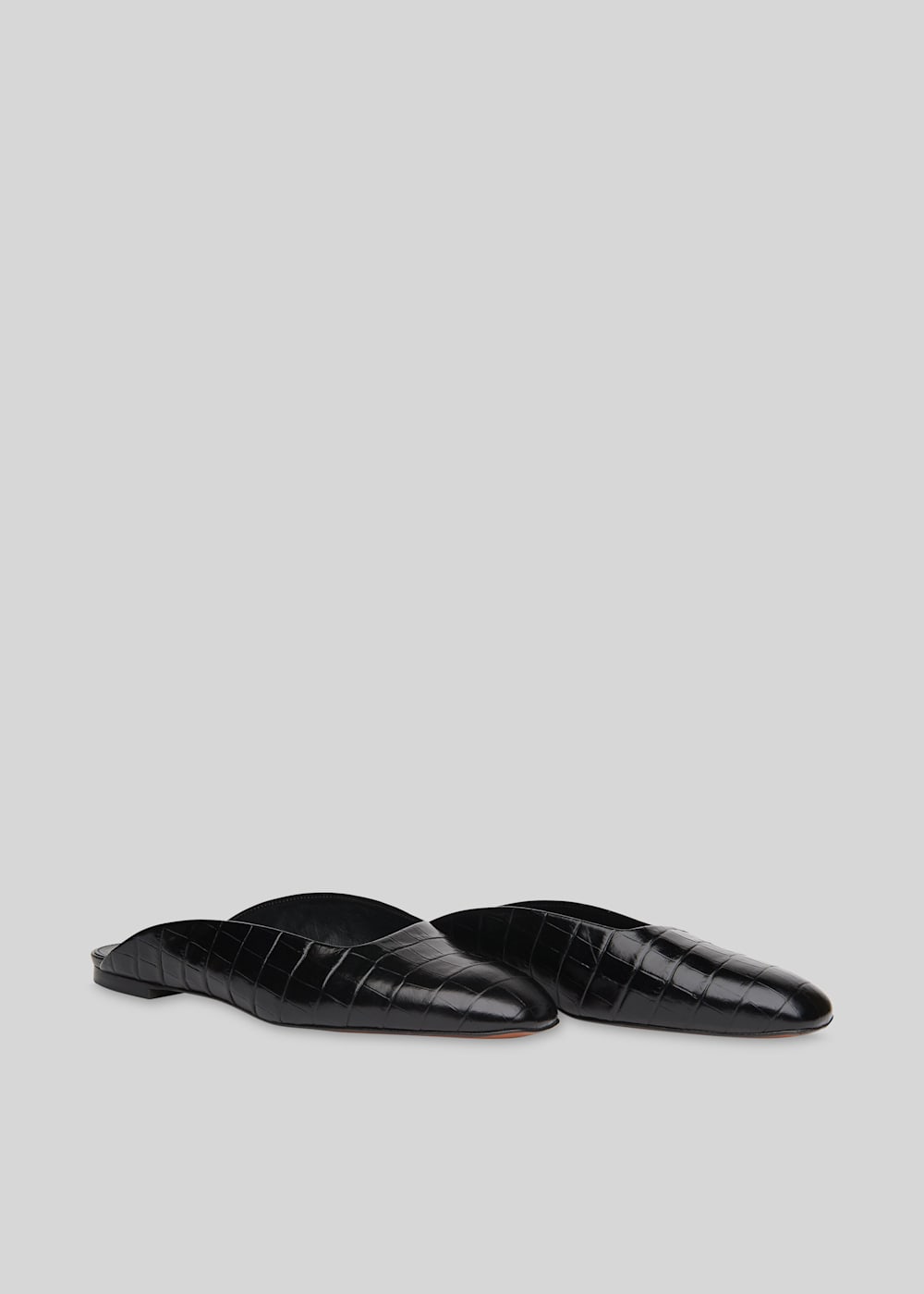 Black croc mules shop