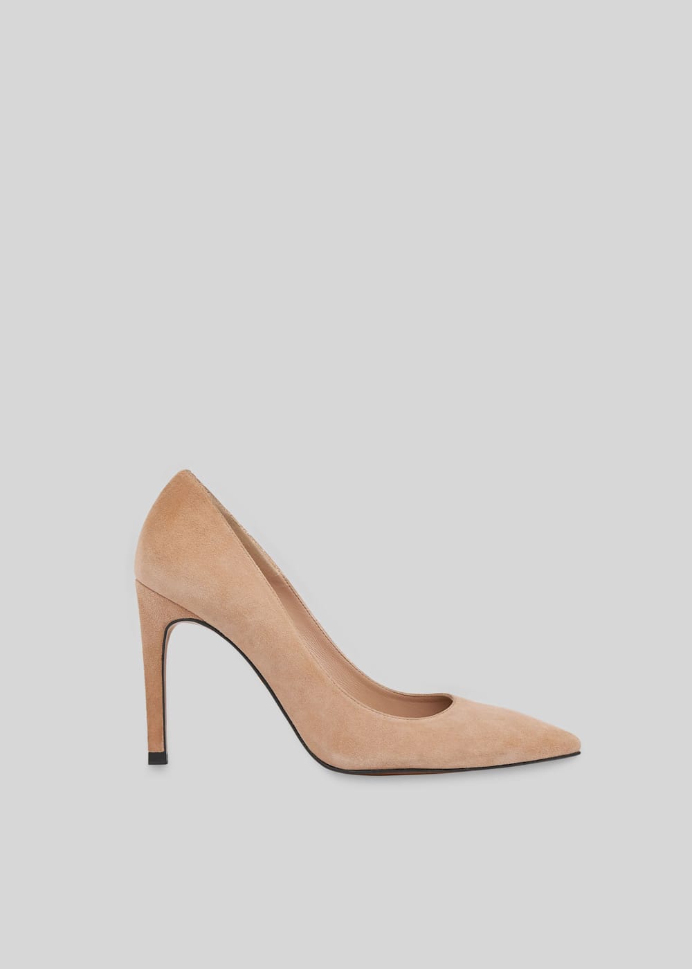 Nude suede high heels sale