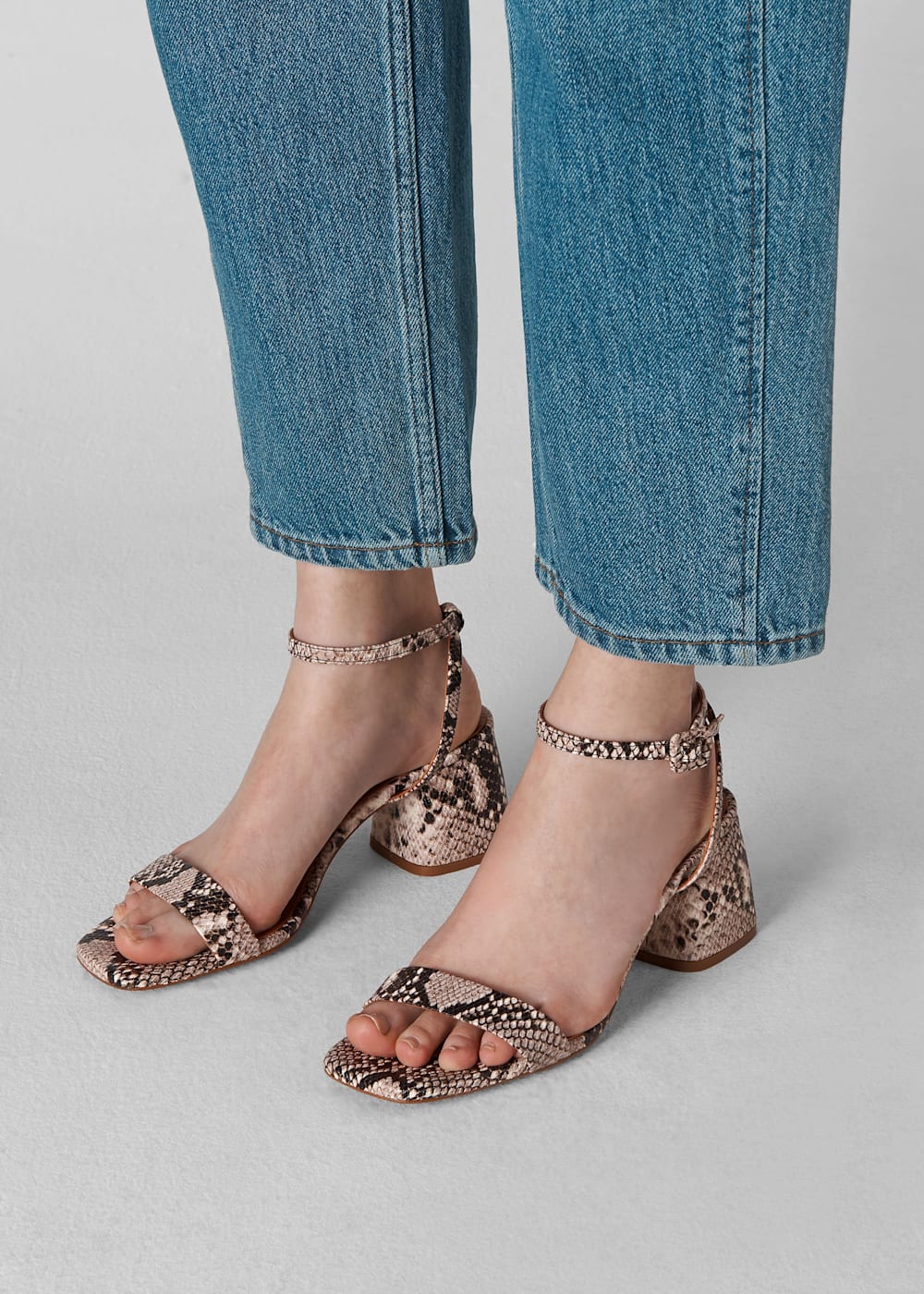 Next snake print sandals best sale