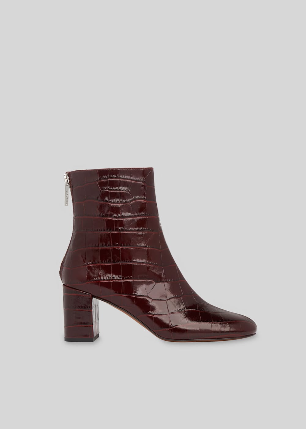 Burgundy croc boots clearance