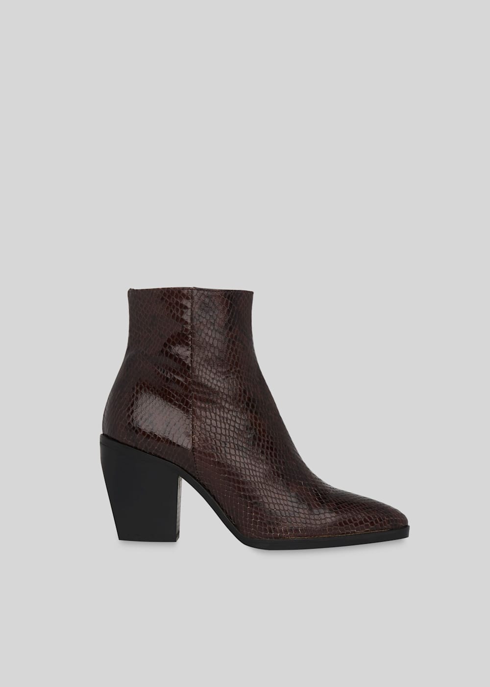 Snake Print Grove Snake Western Ankle Boot WHISTLES Whistles UK