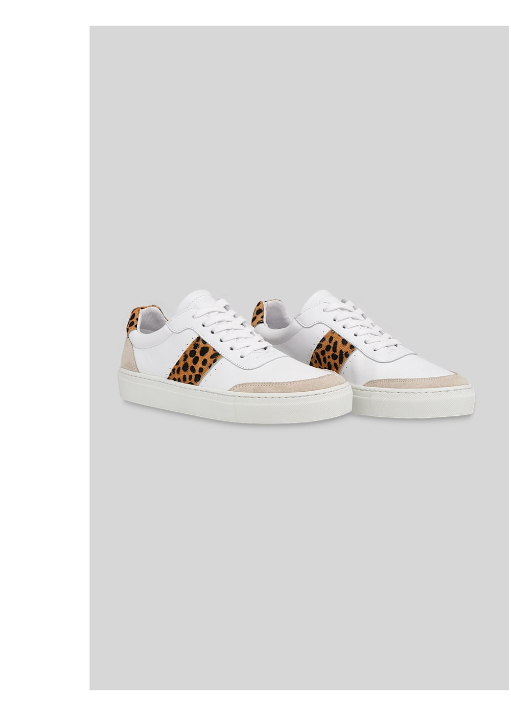 Leopard print stripe trainers store
