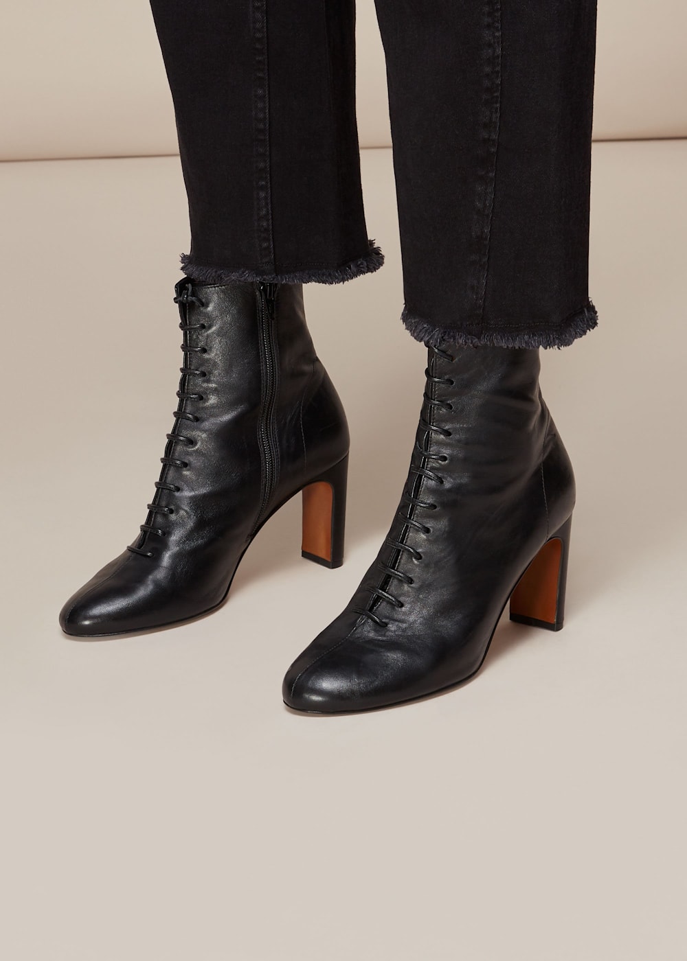 Black lace up dress boots hotsell