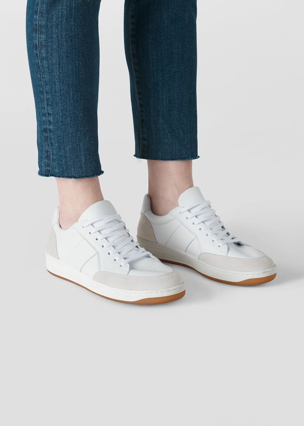 Whistles white leather trainers 2025
