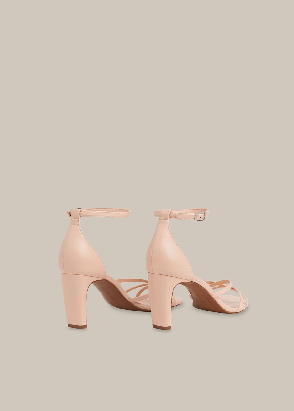 Pale Pink Hallie Strappy High Sandal WHISTLES Whistles US