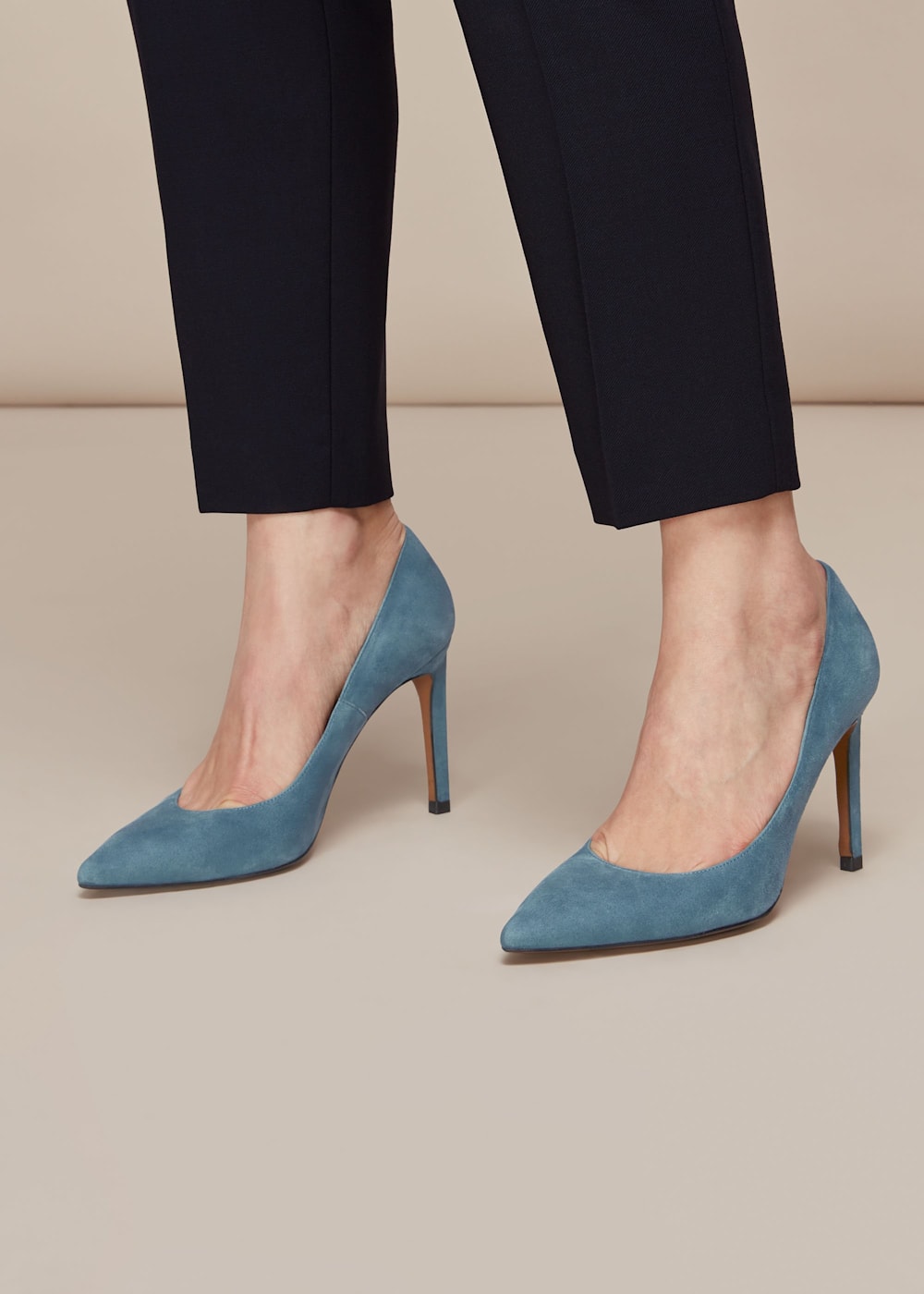 Grey Cornel Suede Point Pump WHISTLES
