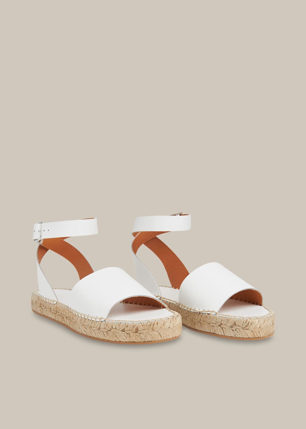 White Lula Espadrille Sandal WHISTLES Whistles UK