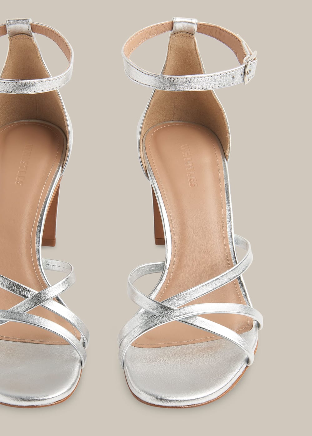 Silver strappy online