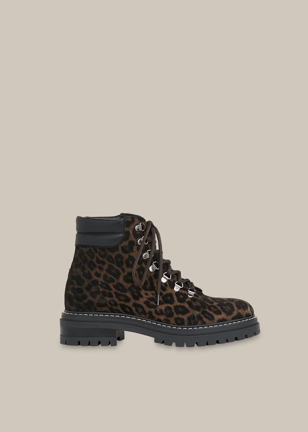 Lace up leopard booties deals